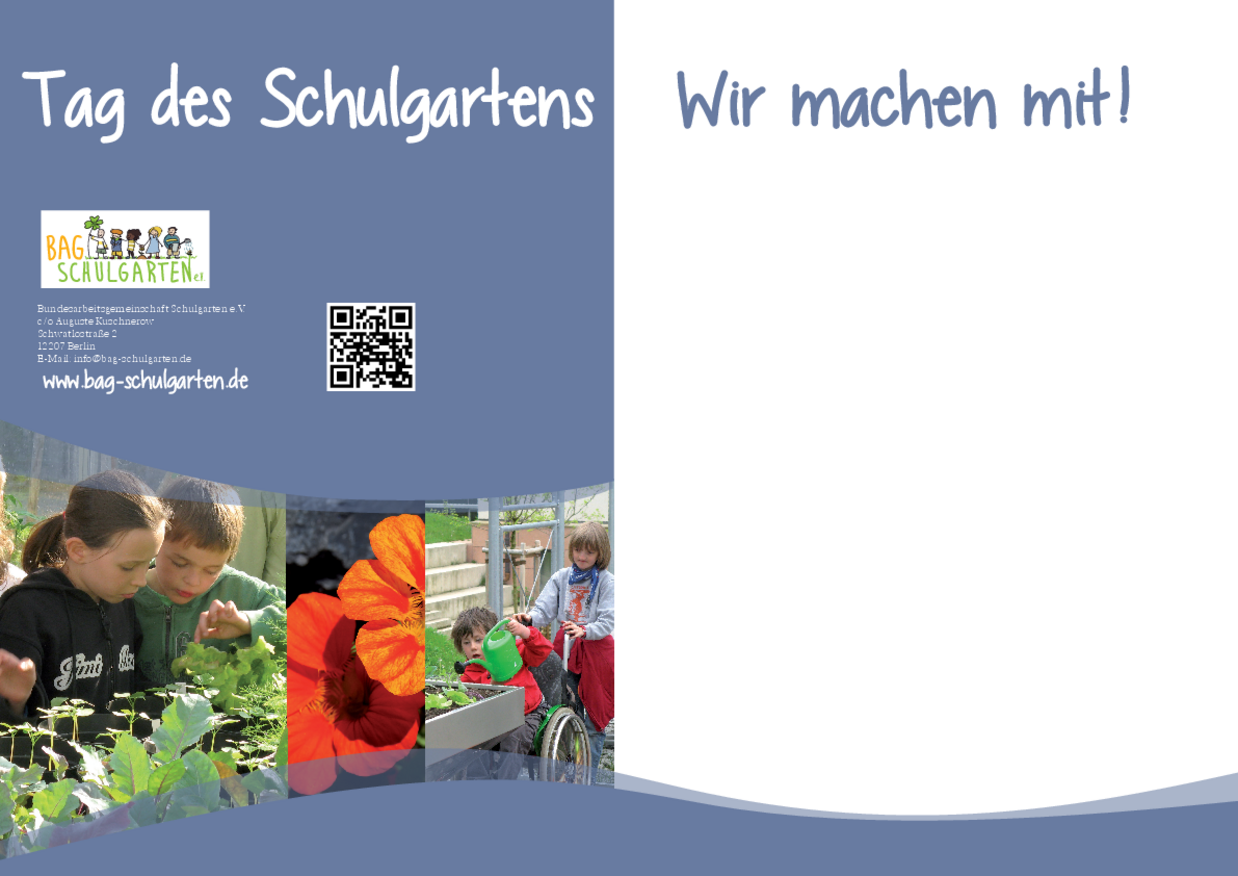 Poster Tag des Schulgartens DINA3 quer