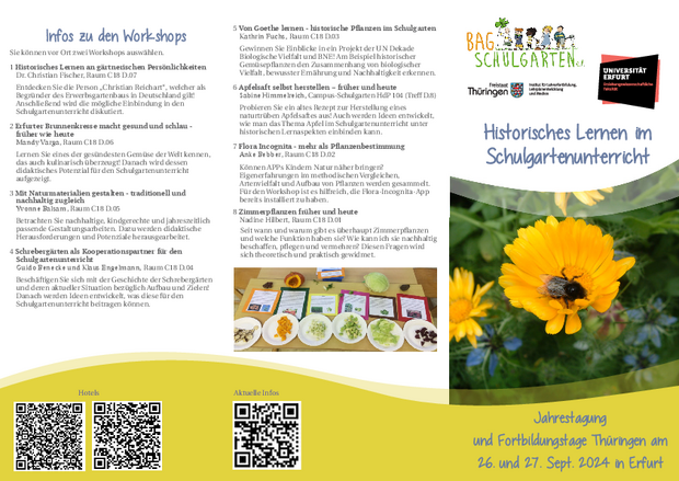 Faltblatt zur Jahrestagung Erfurt 2024. Stand 08.03.2024